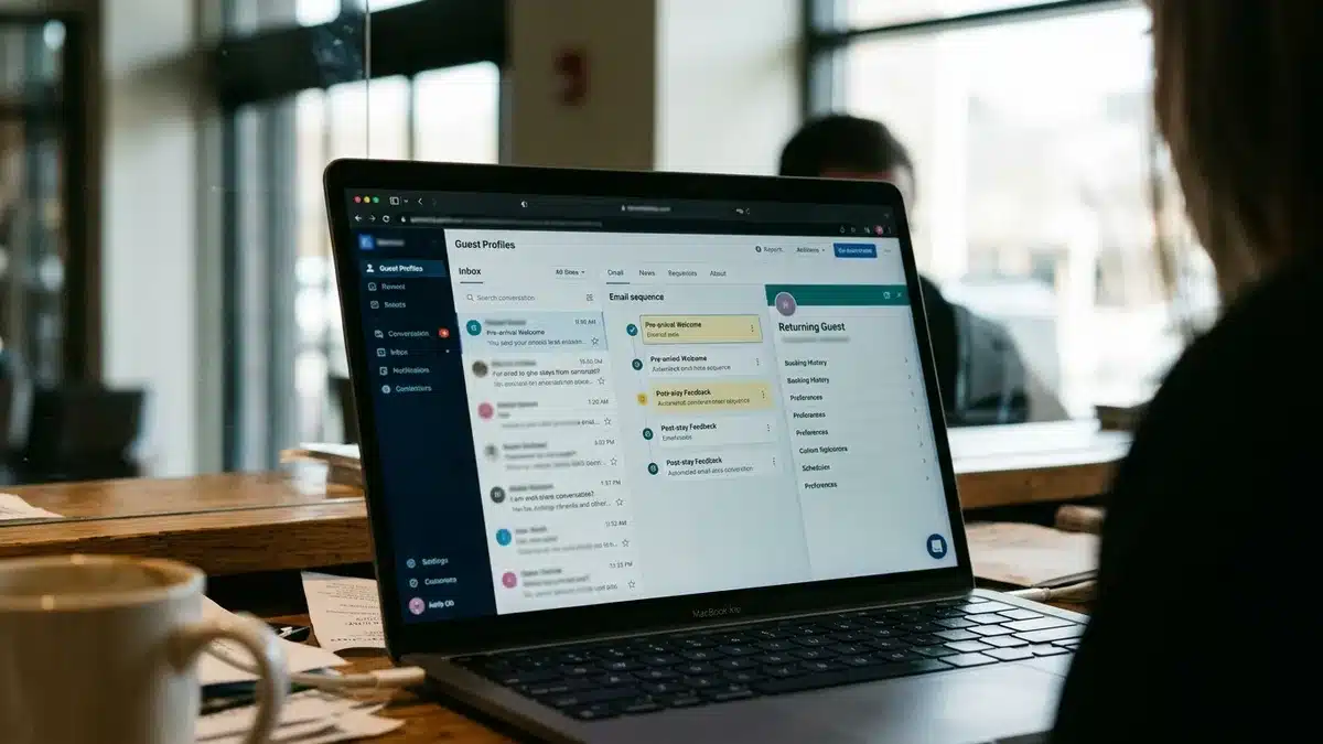 guest CRM capture from a website for vacation rental booking
