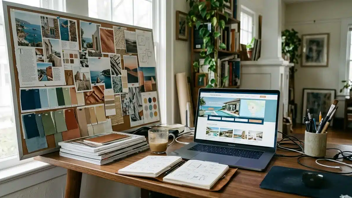 vacation rental brand building visual identity mood board