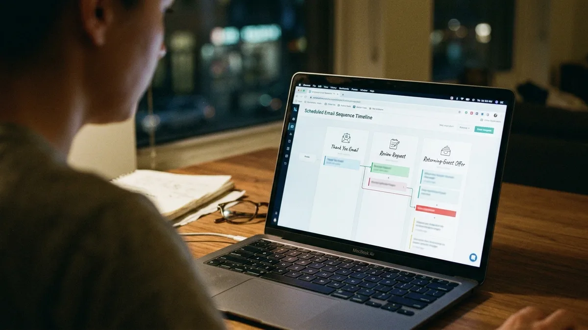 Automated email sequence to re-engage past vacation rental guests