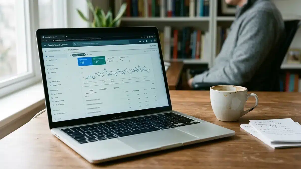 Google Search Console tracking website ranking data for vacation rental hosts