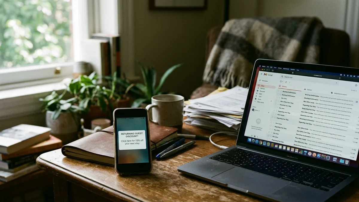 how to automate guest messaging shown through SMS notification for returning vacation rental guest