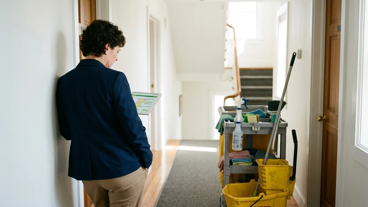 Automating cleaning coordination to reduce manual work vacation rental operators face