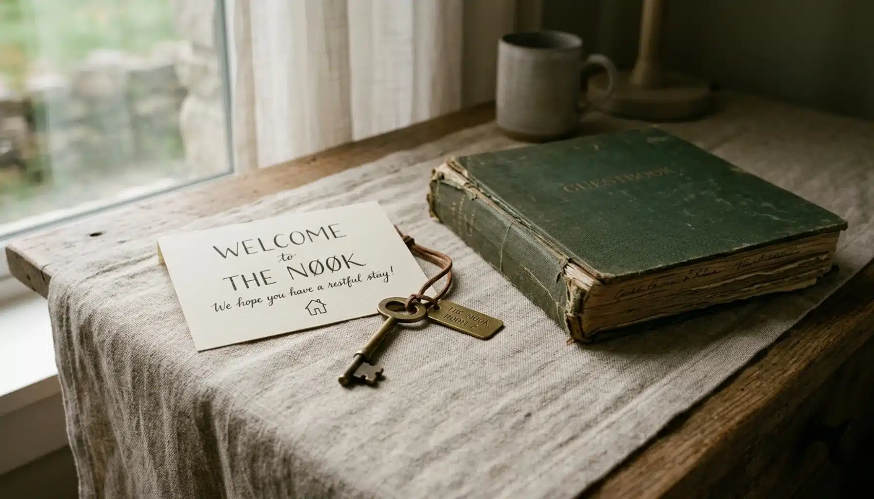 Guestbook and key symbolizing guest data ownership and trust booking confidence for direct reservations