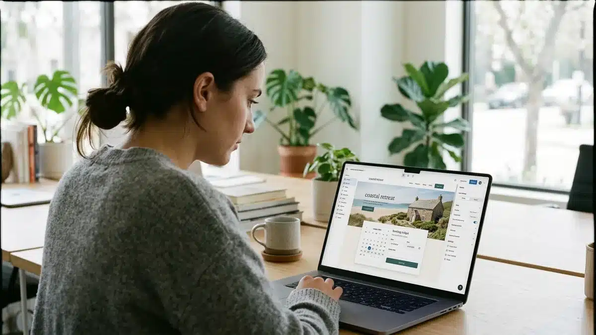 Best website builder for vacation rentals showing live PMS sync