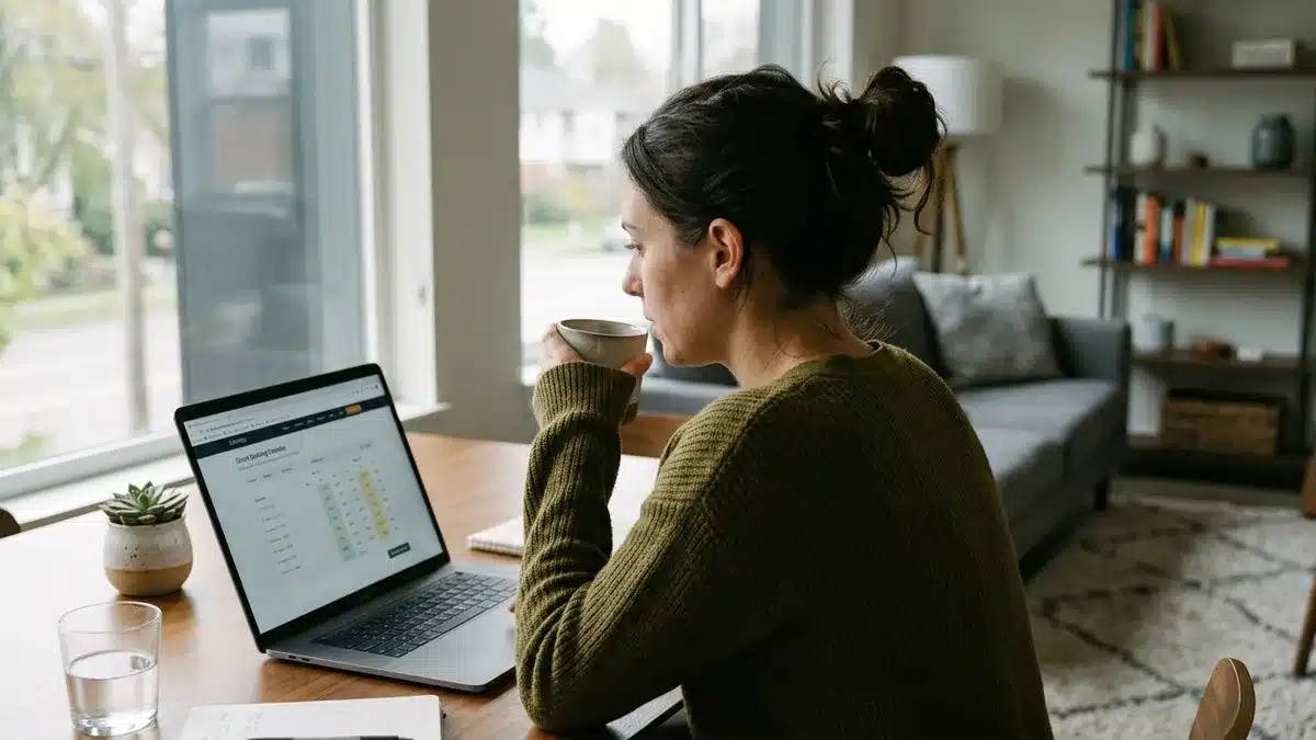 Host reviewing a direct booking website synced with Hospitable PMS data on a laptop