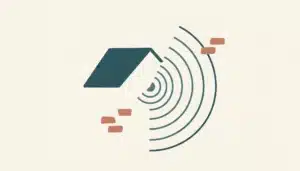 Abstract rooftop silhouette with radiating arcs symbolizing how to become an Airbnb host and grow visibility