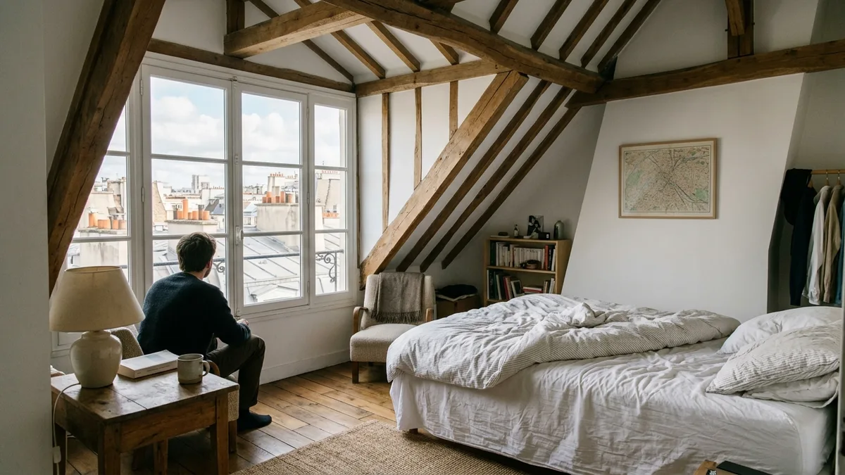 Property description example showing an honest feature reframe for a loft bedroom