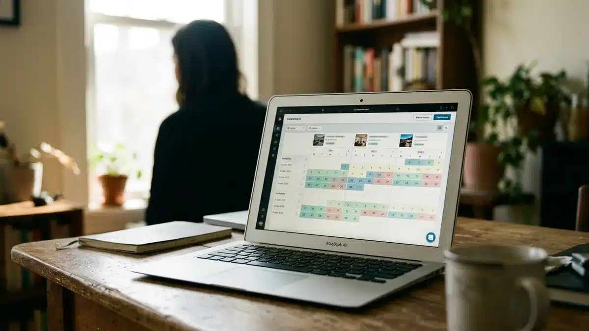 Direct booking tools dashboard showing live PMS-synced availability
