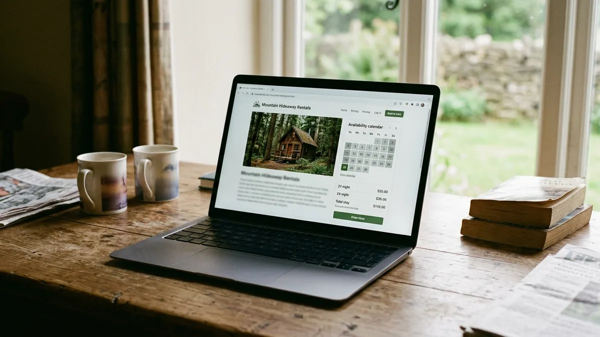 Direct booking strategy for holiday rentals shown on a synced booking website