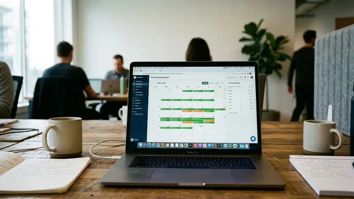 Property management software for short-term rentals syncing live PMS data to a direct booking site
