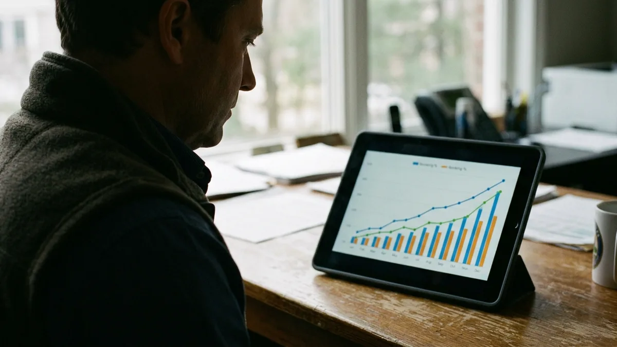 Direct booking strategy for holiday rentals tracked on a performance dashboard