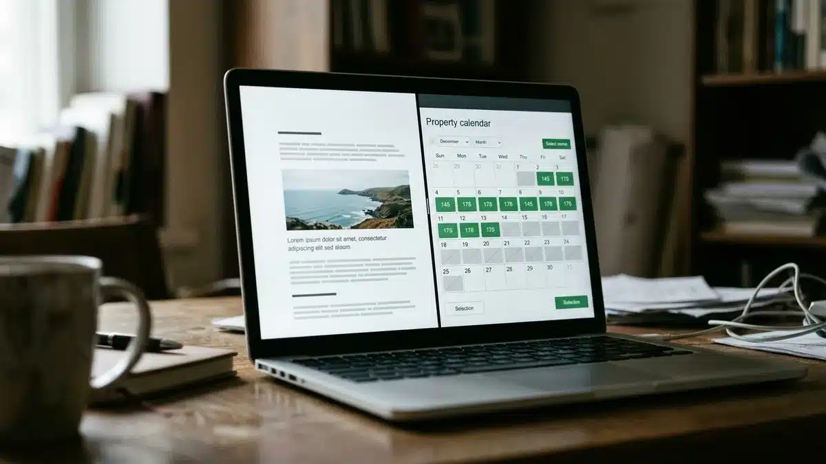 Connecting a rental property blog post directly to a live booking calendar