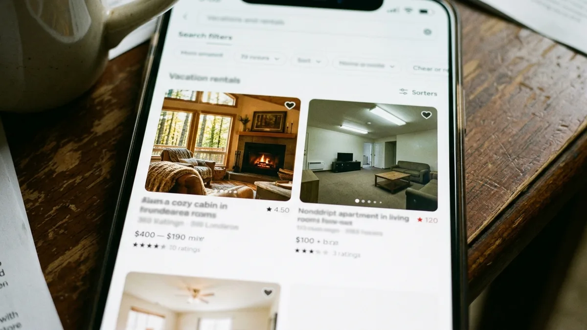 comparing airbnb listing cards to fix low click through rate