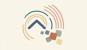 Abstract illustration of radiating arcs from a rooftop shape symbolizing why an Airbnb listing not getting views loses search visibility