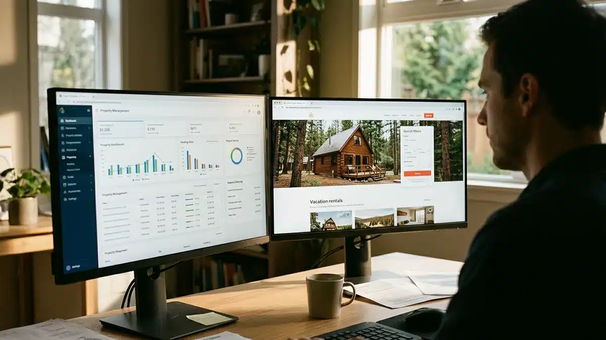 Synced direct booking website that reduces what Airbnb charges hosts in commission fees