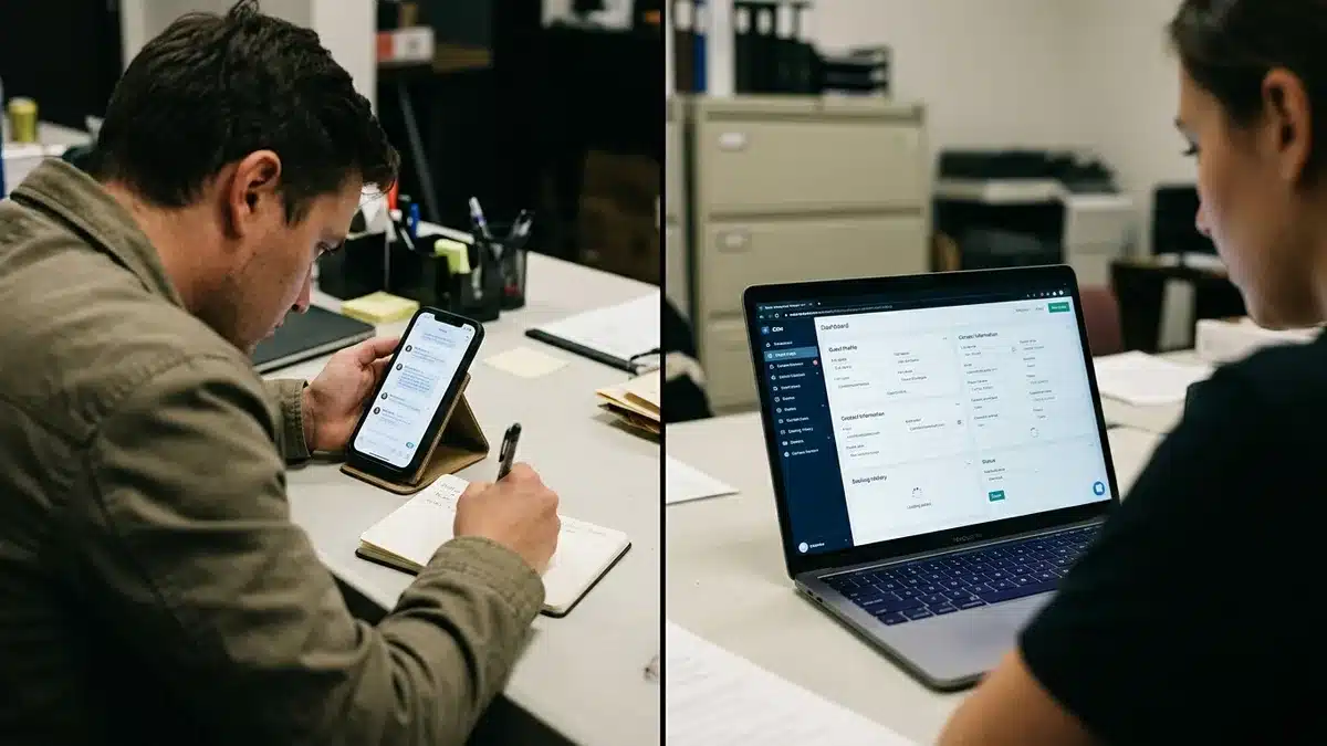 manual guest contact tracking versus automated CRM after losing guest information on Airbnb