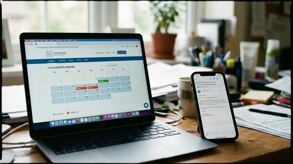 Direct booking website with live PMS sync for vacation rental hosts
